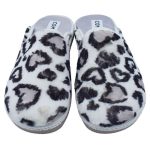 Γυναικείες λούτρινες παντόφλες με γούνα ανατομικές σαμπό χειμερινές της COMFY - Γκρι