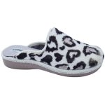 Γυναικείες λούτρινες παντόφλες με γούνα ανατομικές σαμπό χειμερινές της COMFY - Γκρι - Image 4