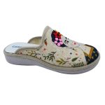 Γυναικείες τσόχινες παντόφλες Frida Cahlo ανατομικές σαμπό χειμερινές της COMFY - Μπεζ - Image 5