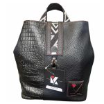 Andlion μαύρο backpack σε δέρμα - κροκο 0203