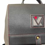 Γκρι backpack δερμάτινη adlion - Image 3