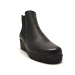 Softies Γυναικεία Μποτάκια Chelsea Πλατφόρμα Δερμάτινα Μαύρα 7428-1052 - Image 3