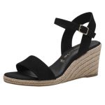 Γυναικεία σανδάλια Tamaris μαύρα textile  1-28300-42-001 - Image 3