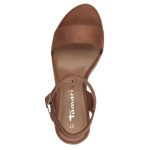 Γυναικεία σανδάλια Tamaris σε κονιάκ χρώμα textile  1-28300-42-305 - Image 7