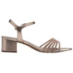 Γυναικεία Σφινοειδή Πέδιλα με Χοντρό Μεσαίο Τακούνι σε ροζ χρυσό χρώμα