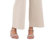 Γυναικεία Σφινοειδή Πέδιλα με Χοντρό Μεσαίο Τακούνι σε ροζ χρυσό χρώμα - Image 7