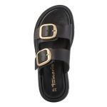 Tamaris Δερμάτινη Γυναικεία παντόφλα/σανδάλι σε Μαύρο Χρώμα 1-27239-42 003 - Image 7