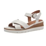 Tamaris γυναικεία σφηνοειδή σανδάλια σε λευκό χρώμα - Image 3