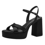 Tamaris Σφηνοειδή γυναικεία σανδάλια σε μαύρο χρώμα - Image 3