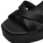 Tamaris Σφηνοειδή γυναικεία σανδάλια σε μαύρο χρώμα - Image 6