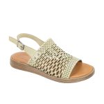 Γυναικεία δερμάτινα πέδιλα SAFE STEP 202325 Λαδί