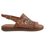 Γυναικεία δερμάτινα πέδιλα SAFE STEP 202325 ταμπά