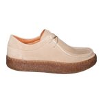Γυναικείο Δερμάτινο Ανατομικό Loafer με κορδόνι σε μπεζ χρώμα
