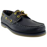 America Δερμάτινα Ανδρικά Boat Shoes σε Μπλε Χρώμα - Image 9