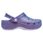 CROCS Classic Platform Iridescent Glitter Clog Γυναικεία Σαμπό Μωβ 211231-5BR