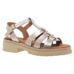 Ragazza Δερμάτινα Γυναικεία Σανδάλια σε Χρυσό Χρώμα 0544 - Image 4