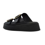 Ragazza Δερμάτινα Γυναικεία Σανδάλια σε Μαύρο Χρώμα 01236 - Image 4