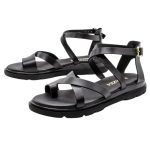 Ragazza Σανδάλια 01075 Premium Leather Μαύρο - Image 3