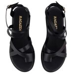 Ragazza Σανδάλια 01075 Premium Leather Μαύρο - Image 6