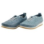 Safe Step Δερμάτινα Γυναικεία Μοκασίνια σε Μπλε Χρώμα 21453 - Image 4