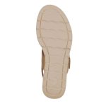 Tamaris γυναικεία σφηνοειδή σανδάλια σε μπεζ χρυσό χρώμα - Image 6