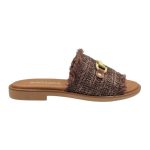 Γυναικείες Ανατομικές Δερμάτινες Παντόφλες Ragazza 01014 σε καφέ χρώμα