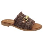 Γυναικείες Ανατομικές Δερμάτινες Παντόφλες Ragazza 01014 σε καφέ χρώμα - Image 3