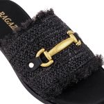 Γυναικείες Ανατομικές Δερμάτινες Παντόφλες Ragazza 01014 σε μαύρο χρώμα - Image 4