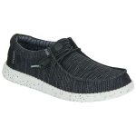 Hey Dude Wally Stretch Sox Ανδρικά Μοκασίνια σε Ασπρόμαυρο Χρώμα 41898-066 - Image 7