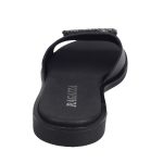 Ragazza Δερμάτινα Γυναικεία Σανδάλια σε Μαύρο Χρώμα 01127 - Image 5