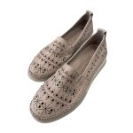 Safe Step δερμάτινο γυναικείο μοκασίνι ασημί-γκρι - Image 4