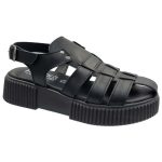 Harris Δερμάτινα Γυναικεία Σανδάλια Flatforms Μαύρα 393-4332 - Image 4