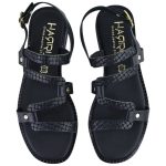 Harris Δερμάτινα Γυναικεία Σανδάλια σε Μαύρο Χρώμα 135-1084 - Image 4