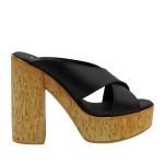 Μαύρα Δερμάτινα Ψηλοτάκουνα Παπούτσια HARRIS 656-1177