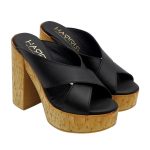 Μαύρα Δερμάτινα Ψηλοτάκουνα Παπούτσια HARRIS 656-1177 - Image 3