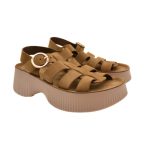 Fantasy Sandals Δερμάτινα Γυναικεία Ανατομικά Σανδάλια Καφέ S2106 - Image 3