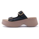 Fantasy Sandals Fantasy Δερμάτινα Γυναικεία Ανατομικά Σανδάλια Μαύρα