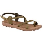 S406 Fantasy Sandals Δερμάτινα Γυναικεία Σανδάλια Ανατομικά σε Χακί Χρώμα
