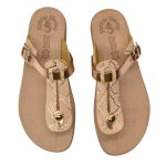 S9004 Fantasy Sandals Mirabella Δερμάτινα Γυναικεία Σανδάλια Ανατομικά Rosegold Lizard - Image 4