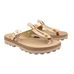S9004 Fantasy Sandals Mirabella Δερμάτινα Γυναικεία Σανδάλια Ανατομικά Rosegold Lizard - Image 5