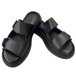 Safe Step S-428 – Γυναικεία δερμάτινη παντόφλα σε μαύρο χρώμα - Image 4