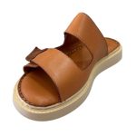 Safe Step S-428 – Γυναικεία δερμάτινη παντόφλα σε ταμπά χρώμα - Image 3