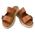 Safe Step S-428 – Γυναικεία δερμάτινη παντόφλα σε ταμπά χρώμα - Image 5