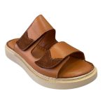 Safe Step S-428 – Γυναικεία δερμάτινη παντόφλα σε ταμπά χρώμα - Image 2