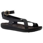 Fantasy Sandals Nicole S910  Γυναικεία Δερμάτινα Σανδάλια Μαύρο Ανατομικά Comfort - Image 5