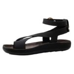 Fantasy Sandals Nicole S910  Γυναικεία Δερμάτινα Σανδάλια Μαύρο Ανατομικά Comfort - Image 6