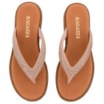 Ragazza Δερμάτινα Γυναικεία Σανδάλια σε Χρώμα Χρυσό 01123 - Image 4