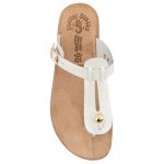 S9004 Fantasy Mirabella Δερμάτινα Γυναικεία Ανατομικά Σανδάλια White Perle - Image 4