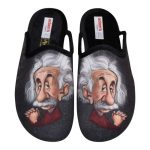 Ανδρικές υφασμάτινες παντόφλες Comfort Adams με τον Albert Einstein 1-624-25528-19