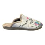 Γυναικείες Πάνινες Παντόφλες Adams 1-624-21609 σε γκρι χρώμα - Image 3